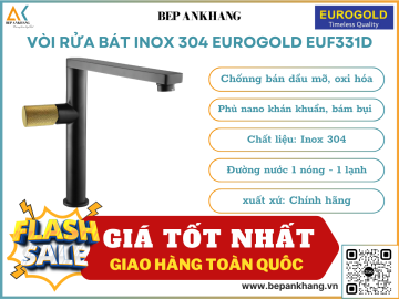 Vòi rửa bát inox 304 Eurogold EUF331D